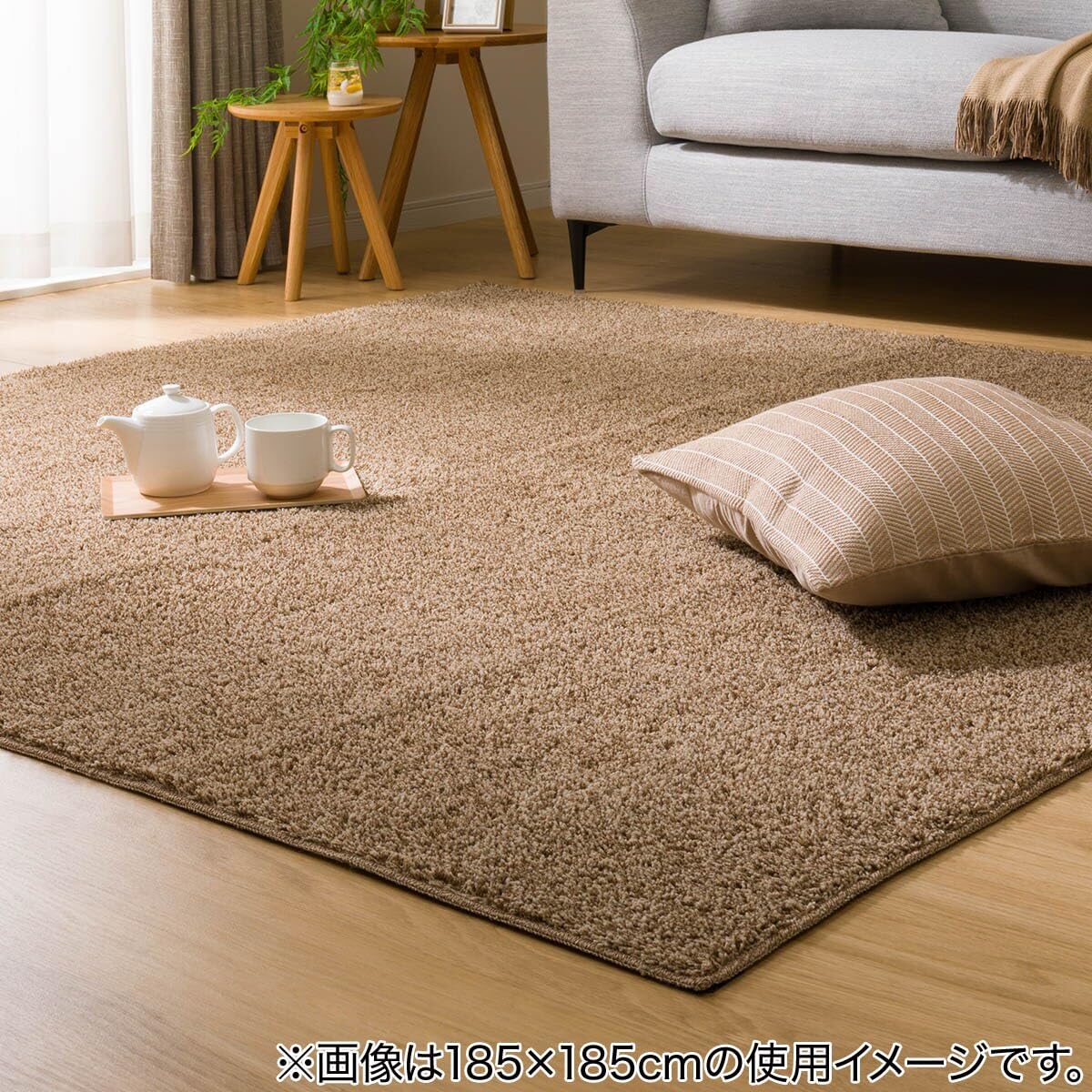 니토리 N클린워시 베이지 7224053 200x240cm 러그 먼지방지 세탁가능 이미지 2