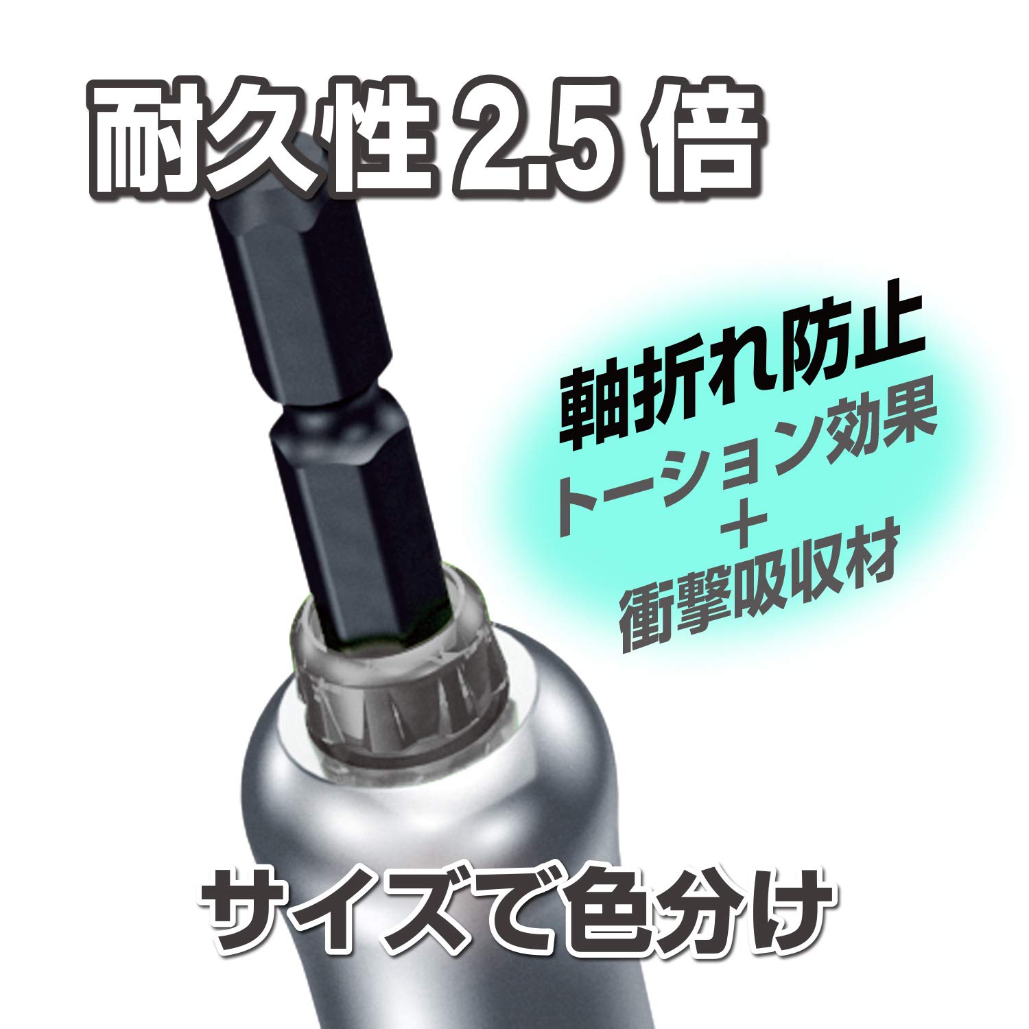 베셀 MTA201011 10mm 임팩트 소켓 미러 마감 40V 대응 이미지 3