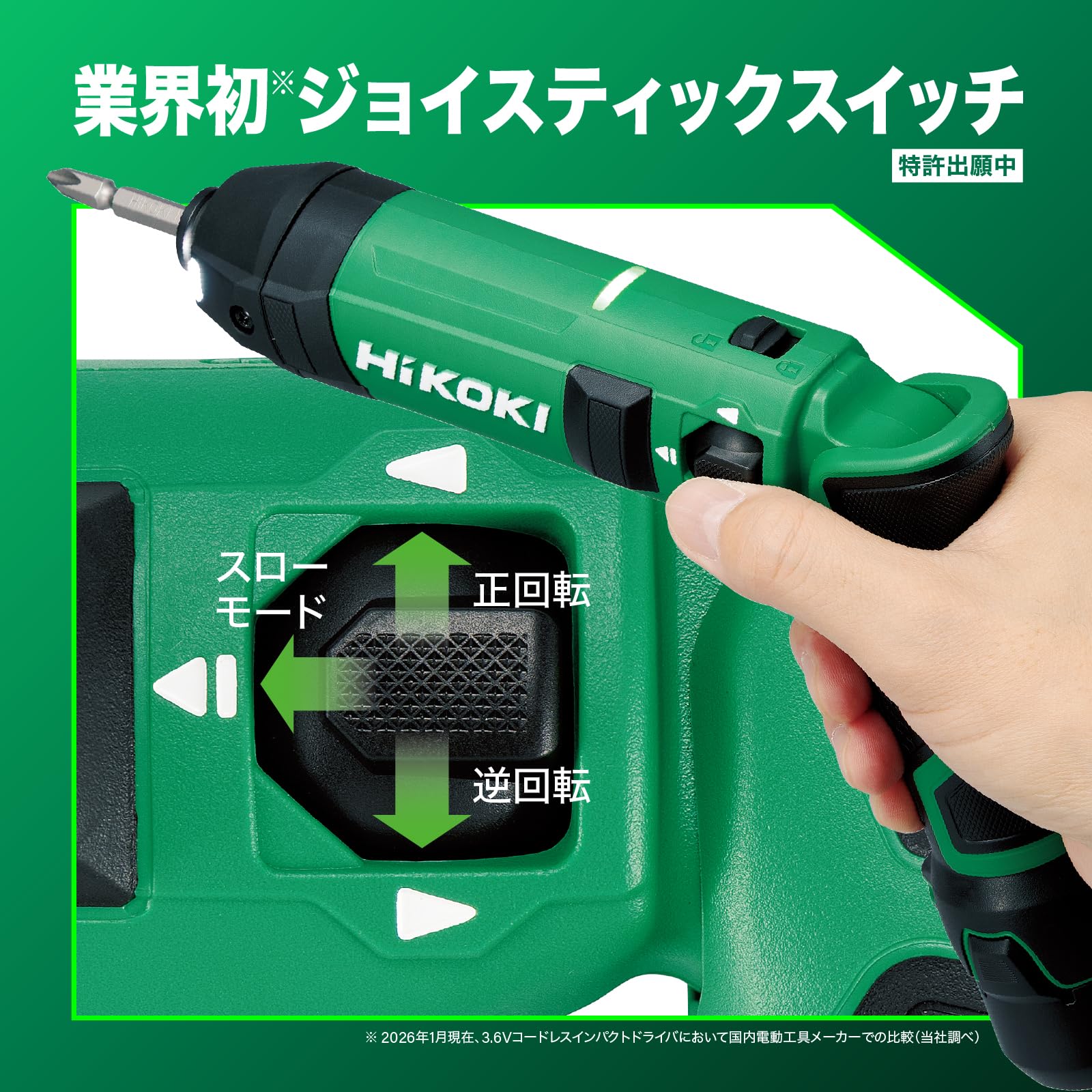 하이코키 WH3DA 3.6V 충전 임팩트 드라이버 풀세트 슬로우모드 이미지 6