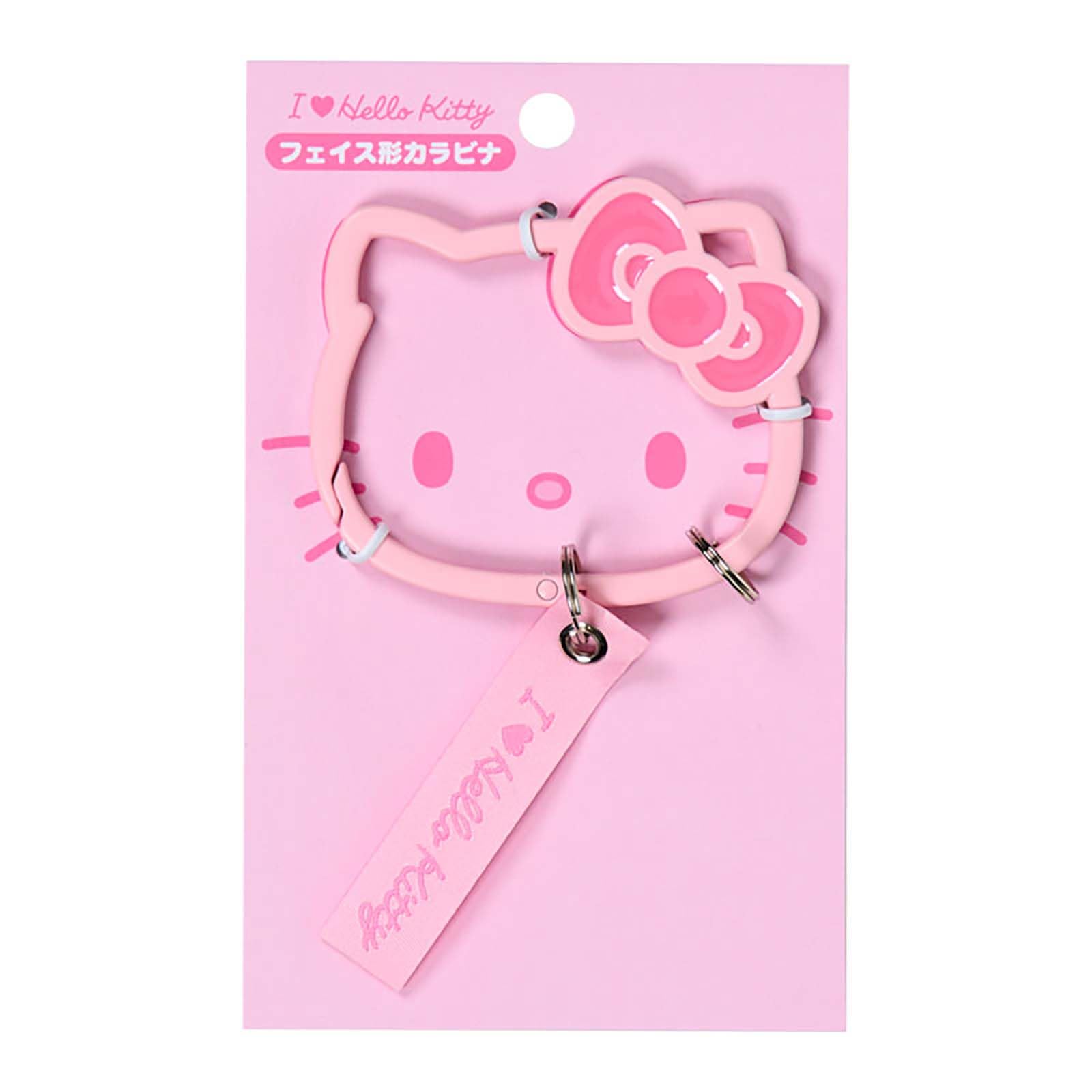 산리오 I Love Hello Kitty 헬로키티 395790 페이스형 카라비너 핑크