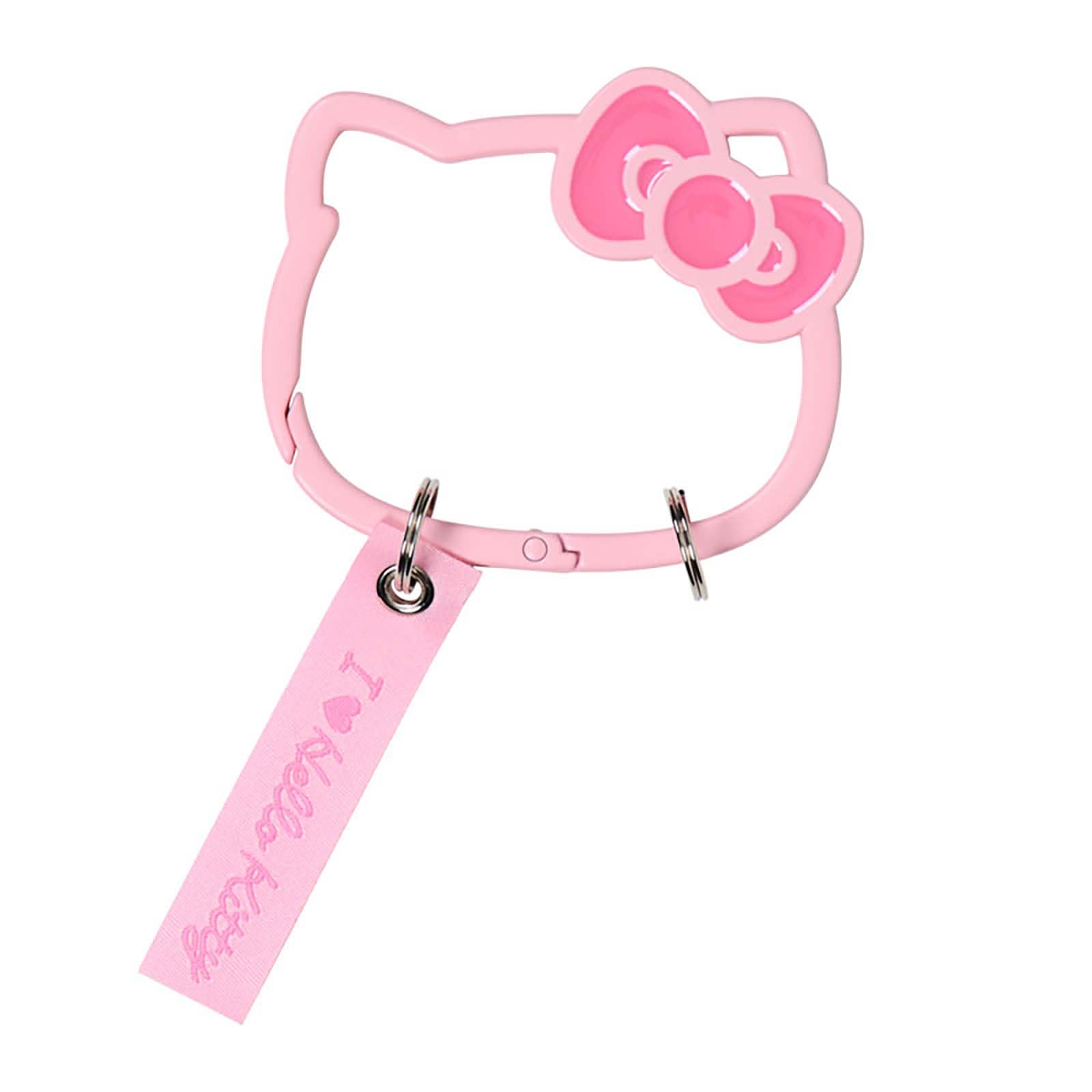 산리오 I Love Hello Kitty 헬로키티 395790 페이스형 카라비너 핑크 이미지 2