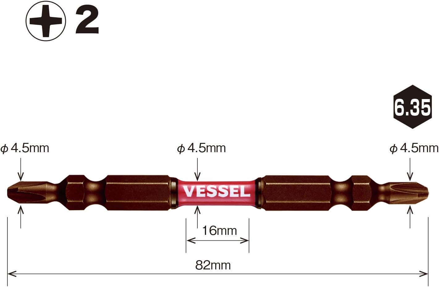 베셀 사키스보 슬림 토션 비트 SDT10P2082F +2 82mm 10개입 이미지 2