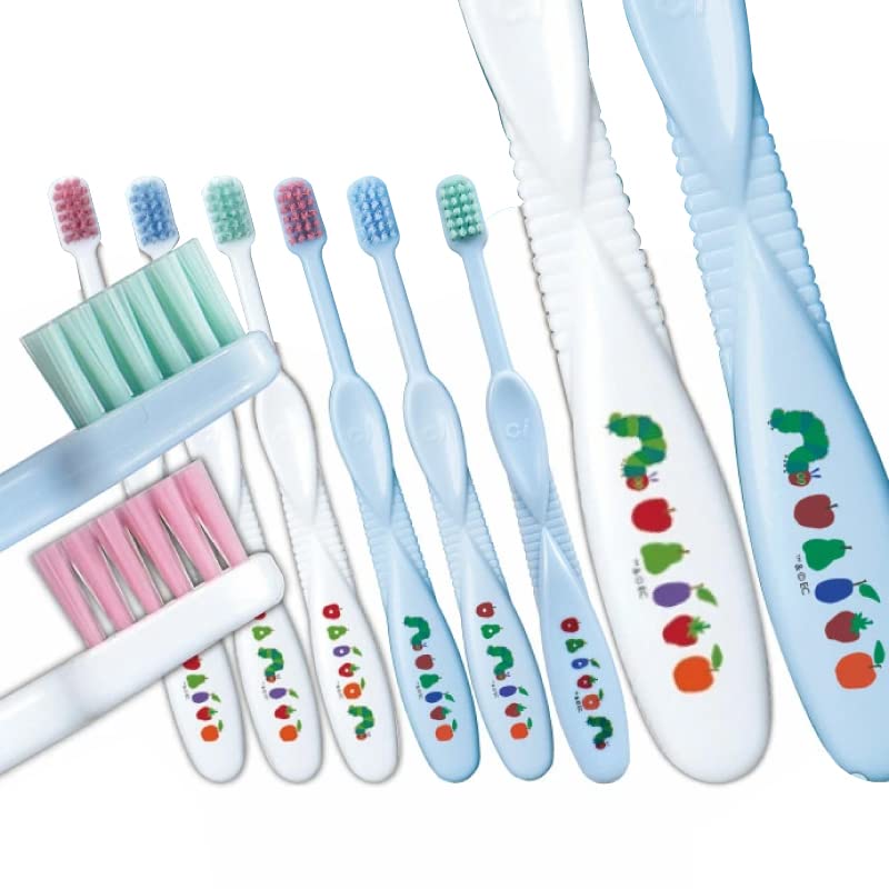 Ci메디컬 키즈 배고픈애벌레 블루 M 유아용 칫솔 보통모