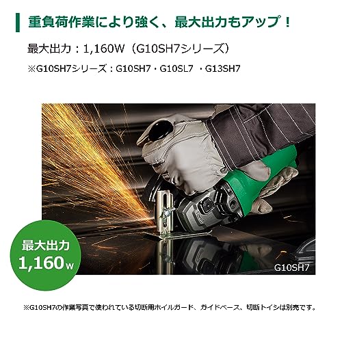 하이코키 G13SH7 125mm 디스크 그라인더 슬라이드 스위치 이미지 5