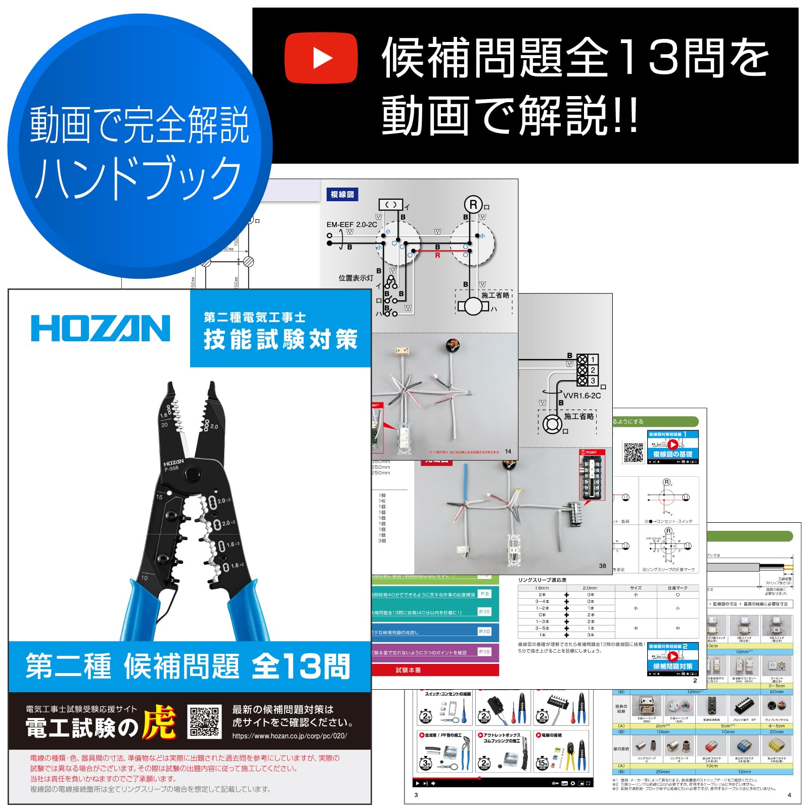 호잔 합격시리즈 전기기능사 실기 공구세트 기본 공구 P-958 VVF 스트리퍼 수건 이미지 7