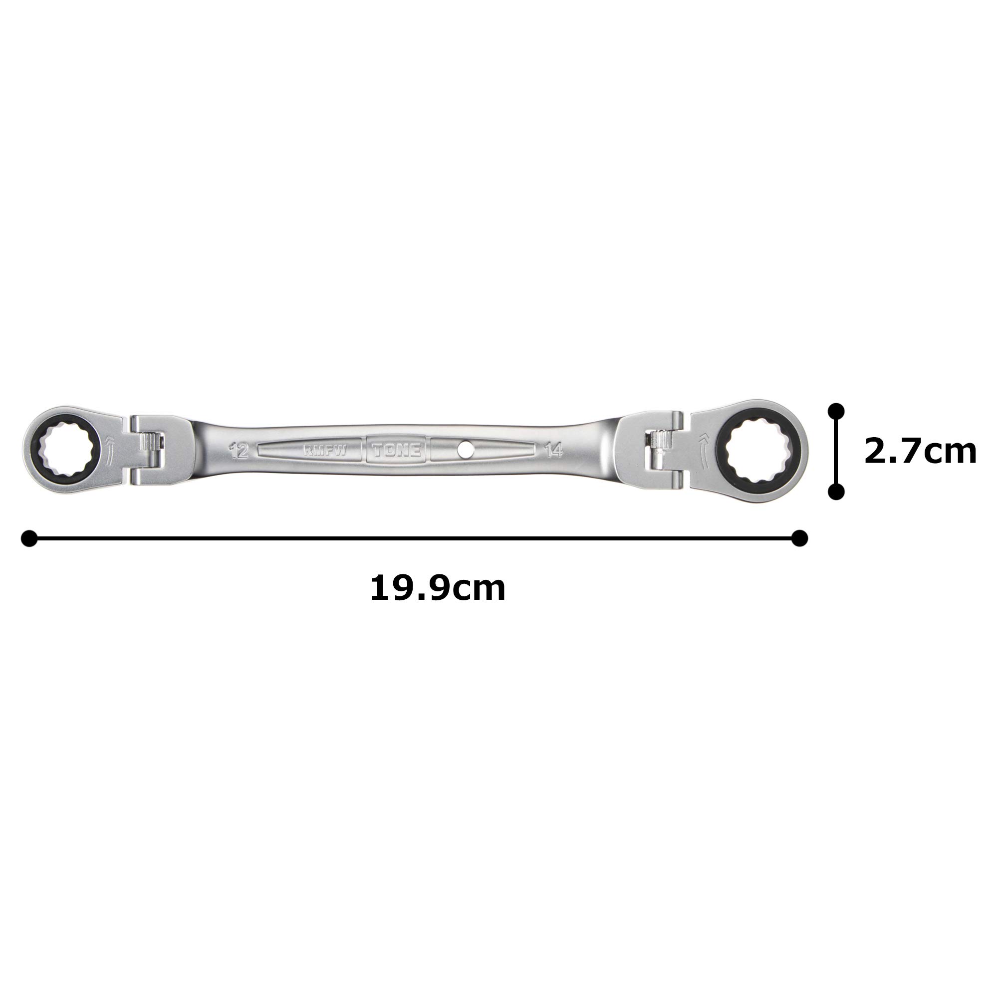 토네 양방향 플렉시블 라쳇 렌치 RMFW-1214 12x14mm 이미지 5