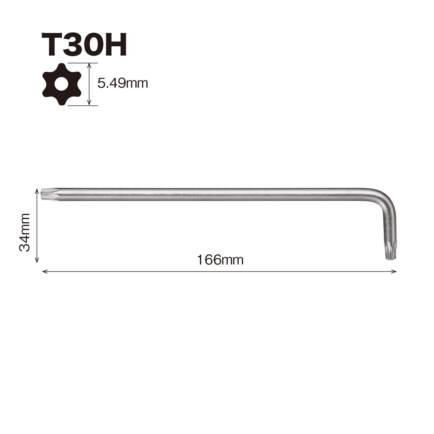 베셀 8500TXH T30H 별렌치 L형 렌치 보안용 이미지 2