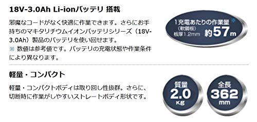 마키타 JS161DZ 18V 1.6mm 충전 스트레이트 쉐어 베어툴 이미지 2