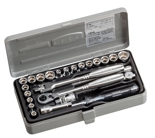 토네 실버 S2187C 6.35mm 밀리 인치 소켓 렌치 세트 25점 이미지 3