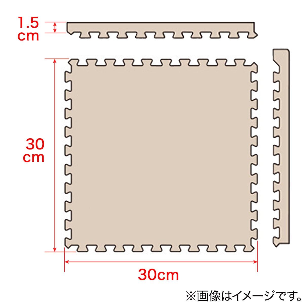 니토리 조인트 매트 JM01 아이보리 9매 30x30cm 이미지 2