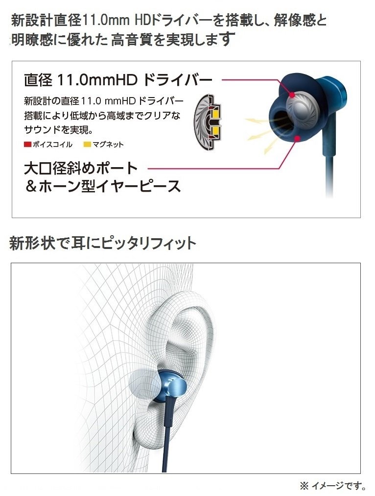 파나소닉 HDE1 커널형 유선 이어폰 블랙 하이레졸루션 이미지 3
