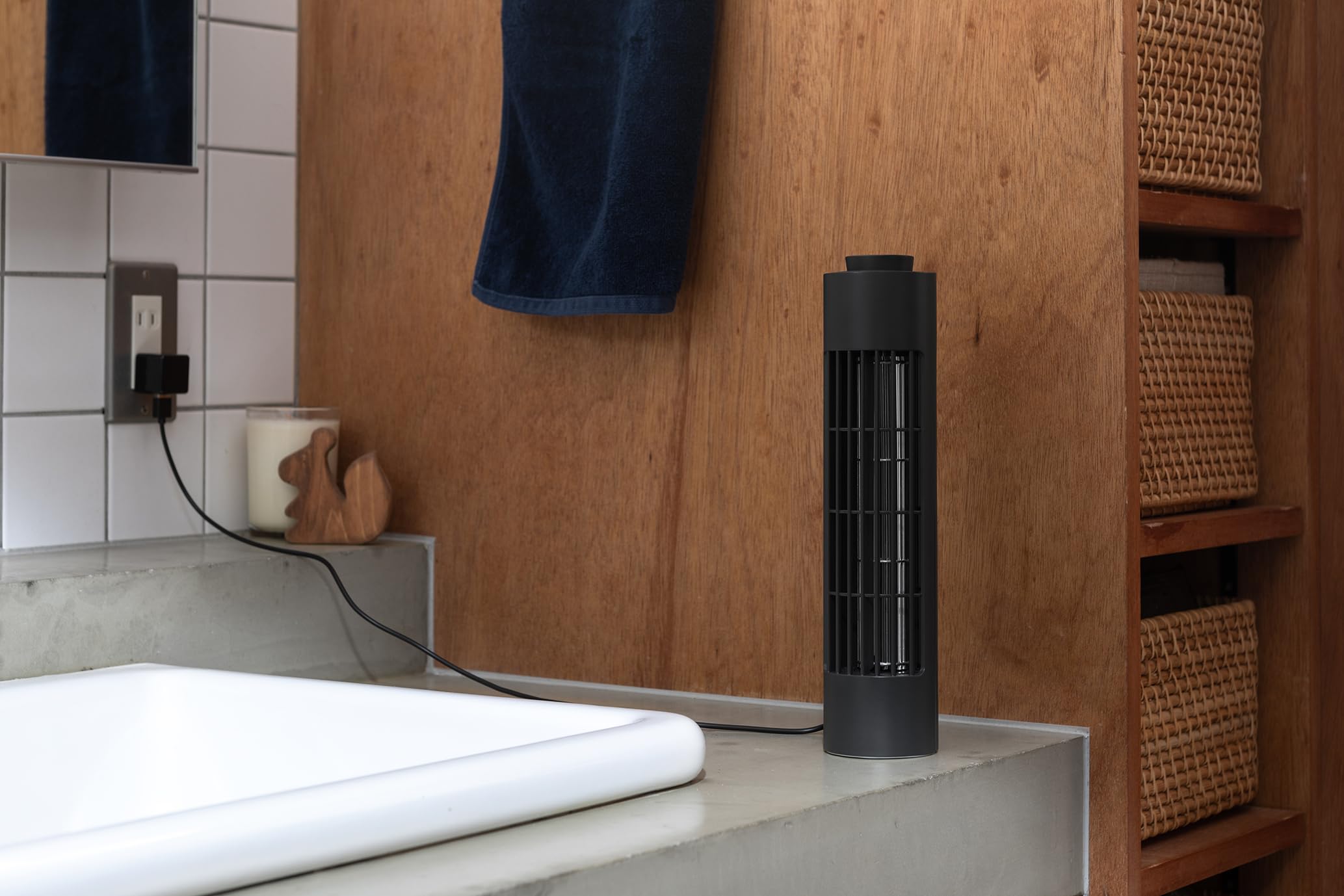 플러스마이너스제로 XQS-J230 블랙 USB 탁상용 선풍기 3단계 풍량조절 이미지 3