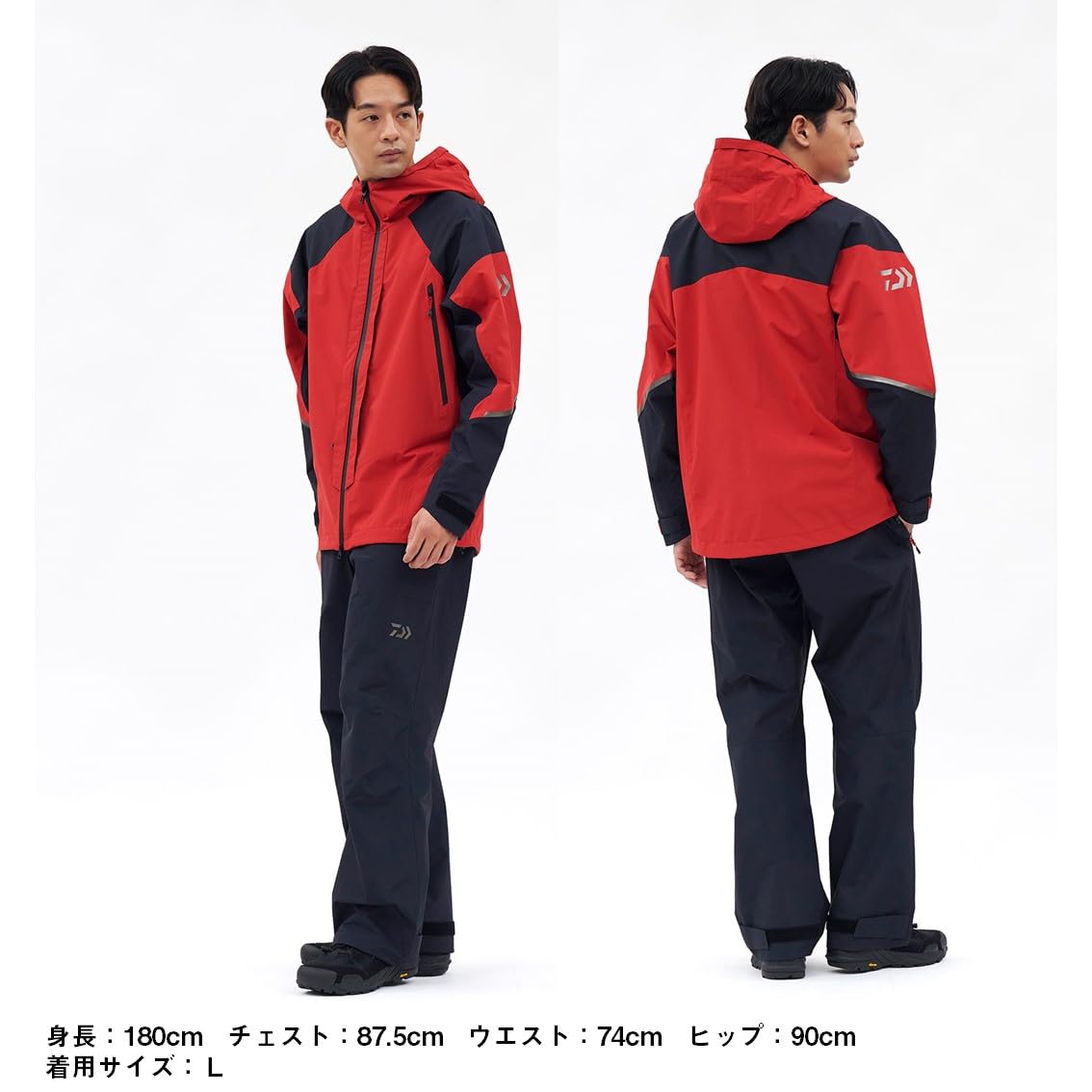 다이와 레인맥스 콤비업 레인슈트 DR-3126 XL 건메탈 이미지 3