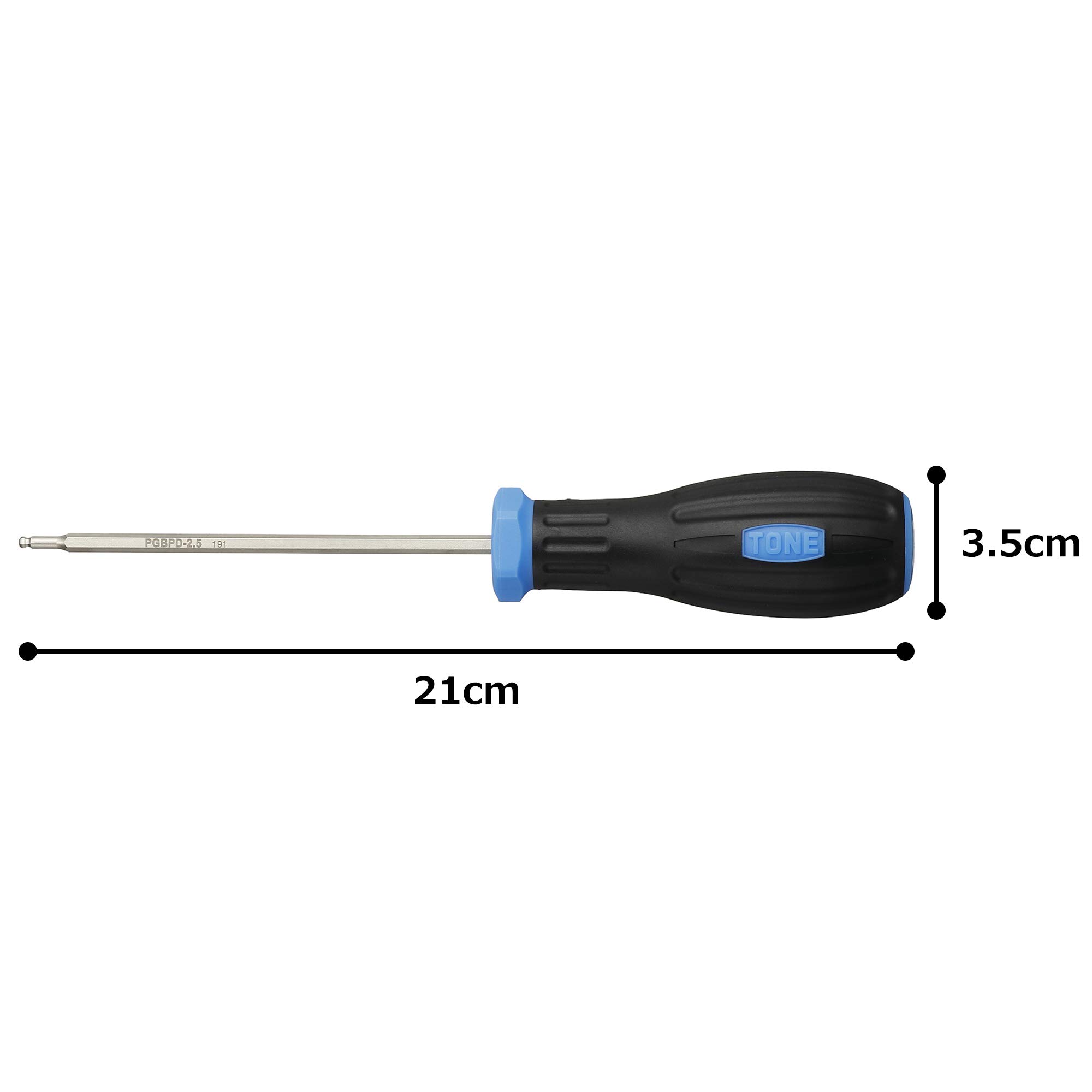 토네 파워그립 블루 HPPGBPD-2.5 2.5mm 볼포인트 드라이버 이미지 4