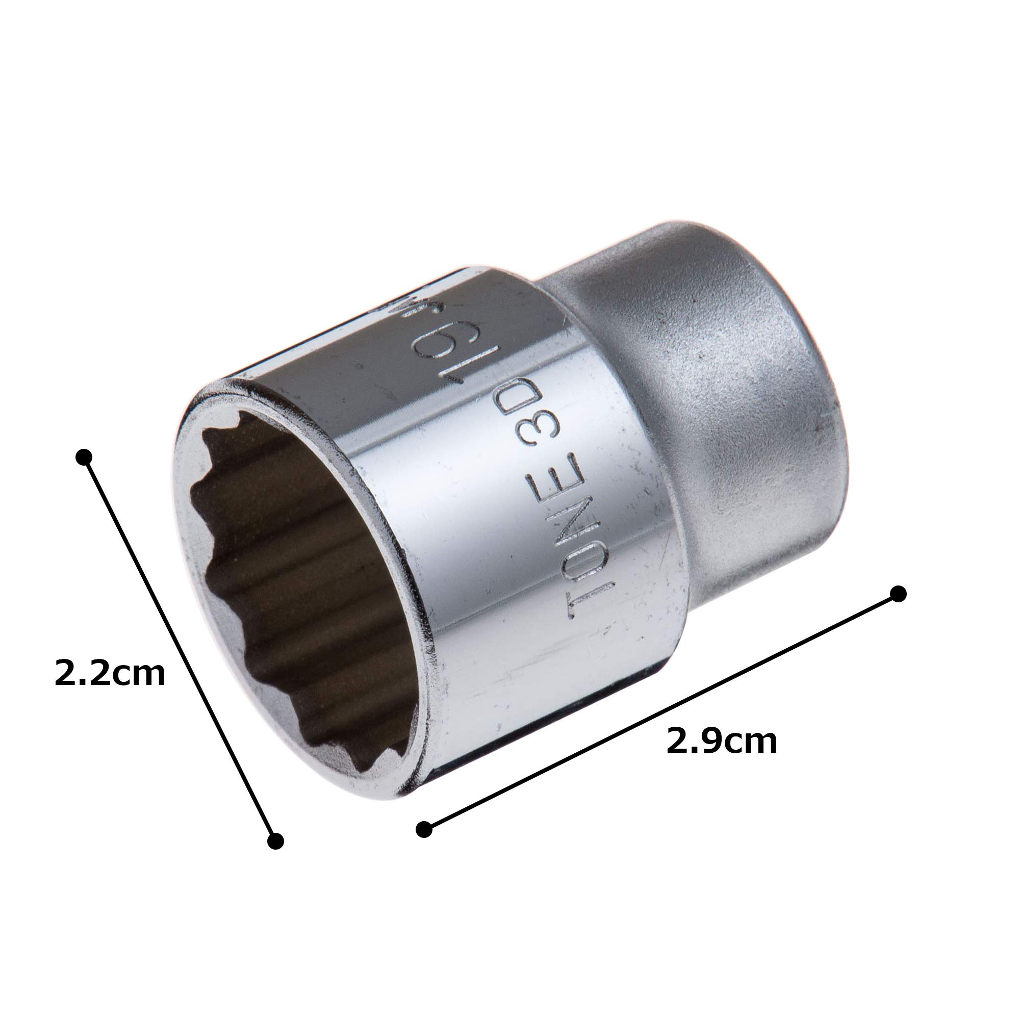 토네 12각 소켓 HP3D-19 19mm 이미지 3