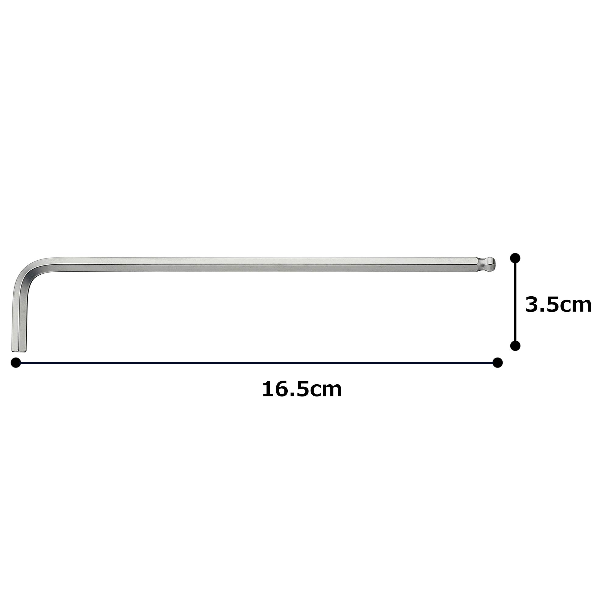 토네 BL-05 5mm 롱 볼포인트 L형 렌치 이미지 4