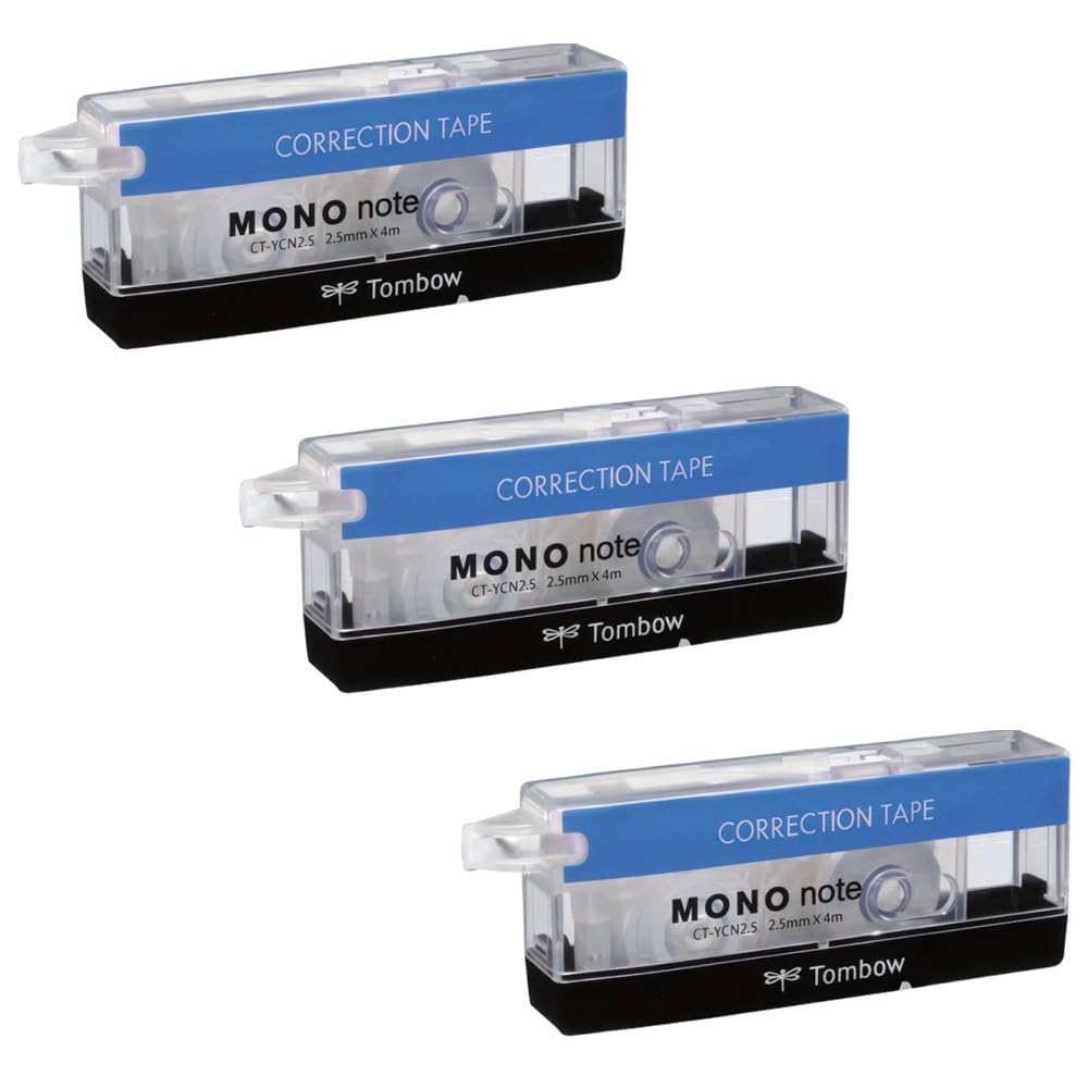톰보 모노노트 수정테이프 2.5mm 4m 3개입 CT-YCN2.5 3개