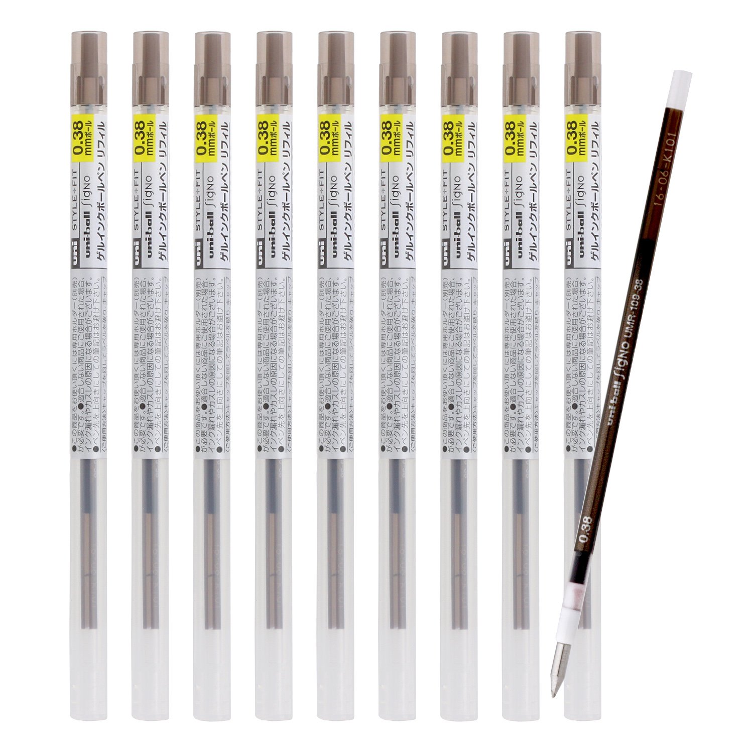 미쓰비시 연필 스타일핏 시그노 브라운블랙 UMR1093822 0.38mm 겔잉크 리필심 단품