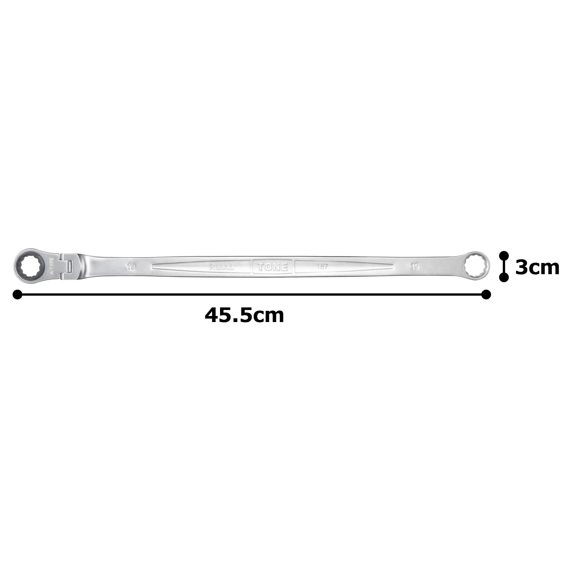 토네 RMA-19L 19mm 초롱형 플렉시블 라쳇 렌치 이미지 5