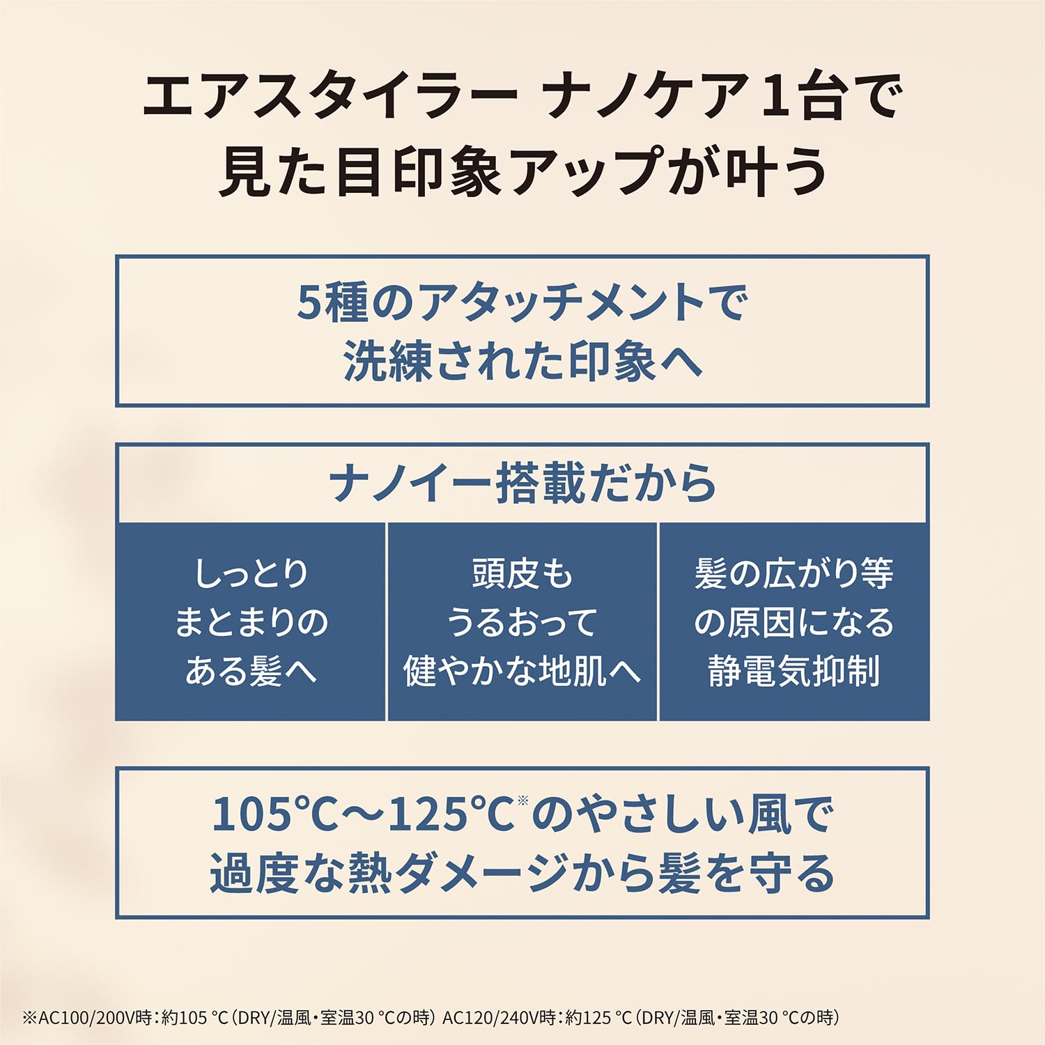 파나소닉 나노케어 노블그레이 EH-KN9L-H 헤어스타일러 해외겸용 나노이 이미지 6
