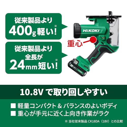 하이코키 CK12DA 10.8V 충전식 보드커터 세트 배터리 충전기 포함 이미지 4
