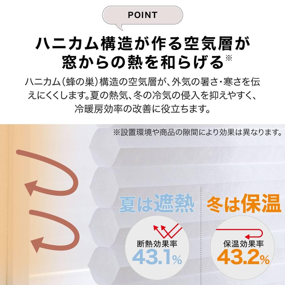 니토리 PE2 화이트 30x140cm 하니컴 쉐이드 이미지 3