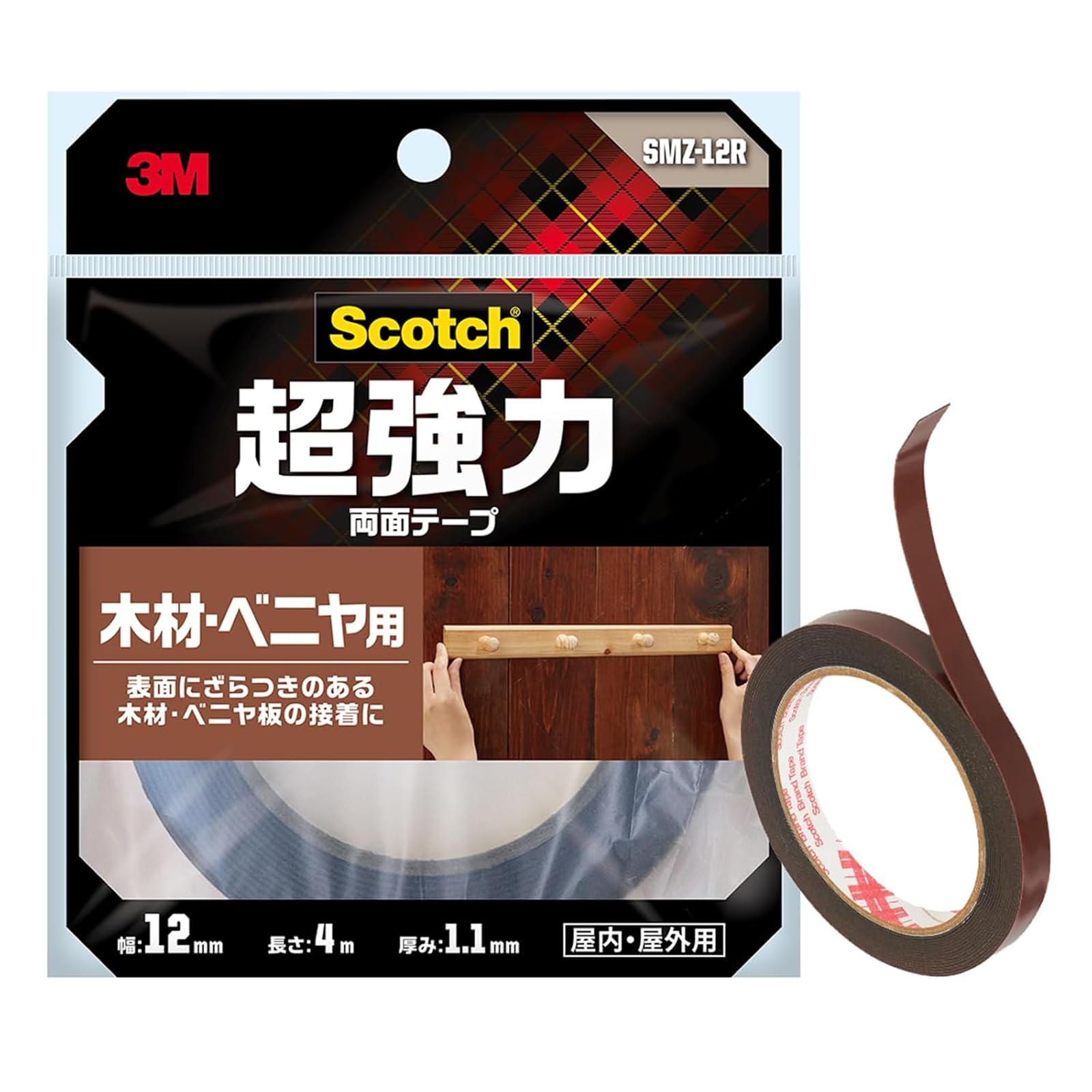 3M 스카치 목재 베니어용 양면테이프 3. 목재 베니어용 폭12mm 길이4000mm 신모델