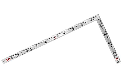 신와 직각자 각후 실버 10028 30cm 병용눈금 이미지 1