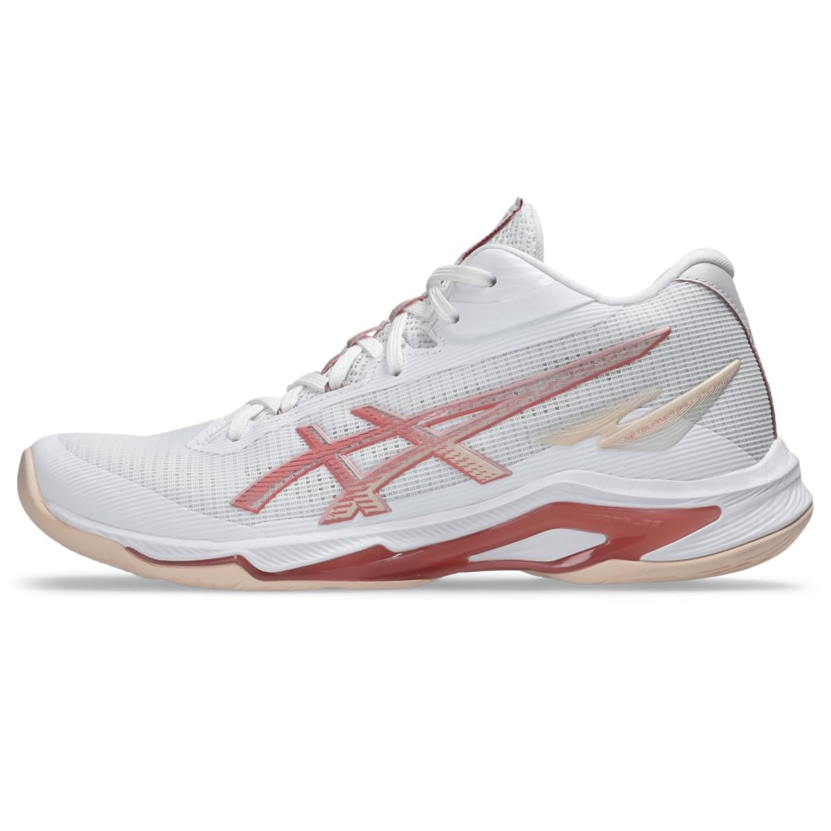아식스 배구화 넷버너 발리스틱 FF 4 여성용 27.0 cm 화이트/로즈루즈