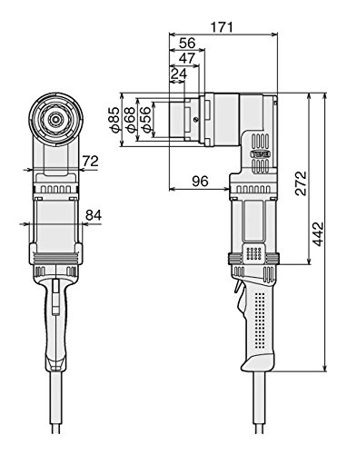 토네 GHC242T 코너형 섀어렌치 M20-M24 200V 이미지 3