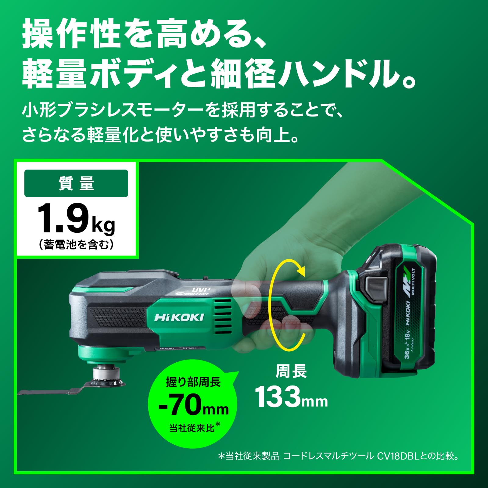 하이코키 CV18DA 18V 충전 멀티커터 스타터킷 세트 이미지 5