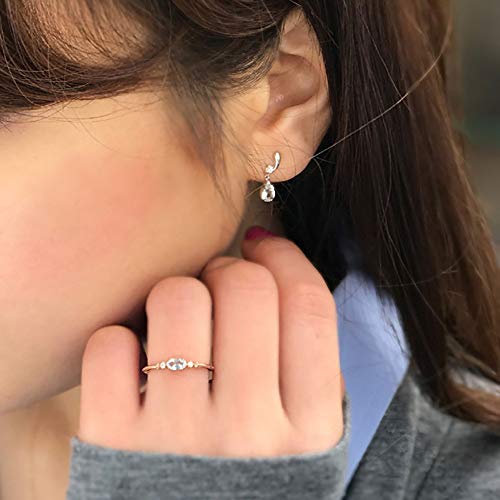 교세라 아쿠아마린 K18 화이트골드 페어셰이프 4x6mm 귀걸이 천연석 이미지 4