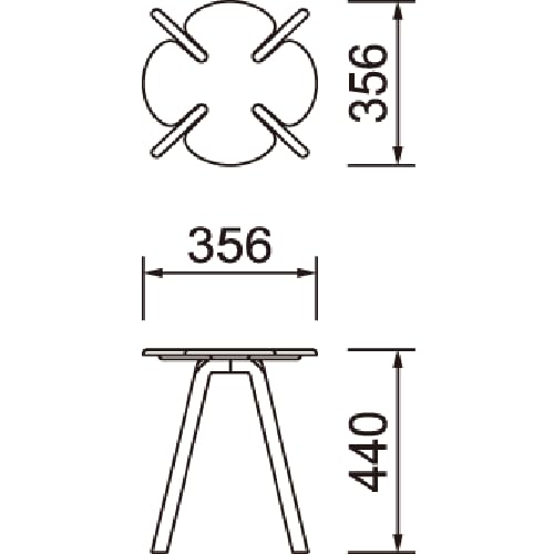 텐도목공 블루 T-3140MD-BA 스툴 화이트비치 스태킹 이미지 3