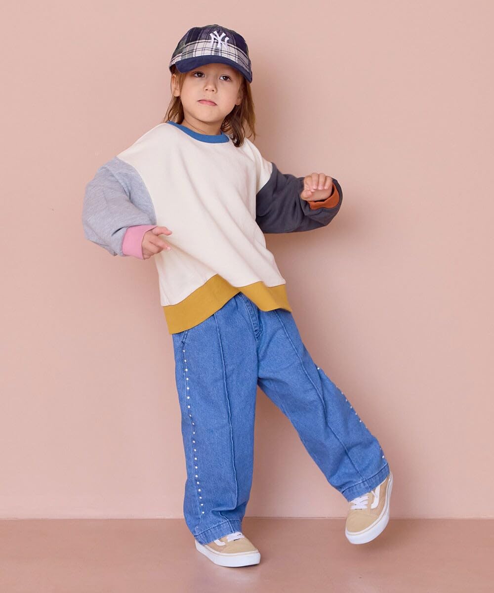 마키즈 스터드 라이크 데님 팬츠 Ｃ２０블루 100 이미지 4