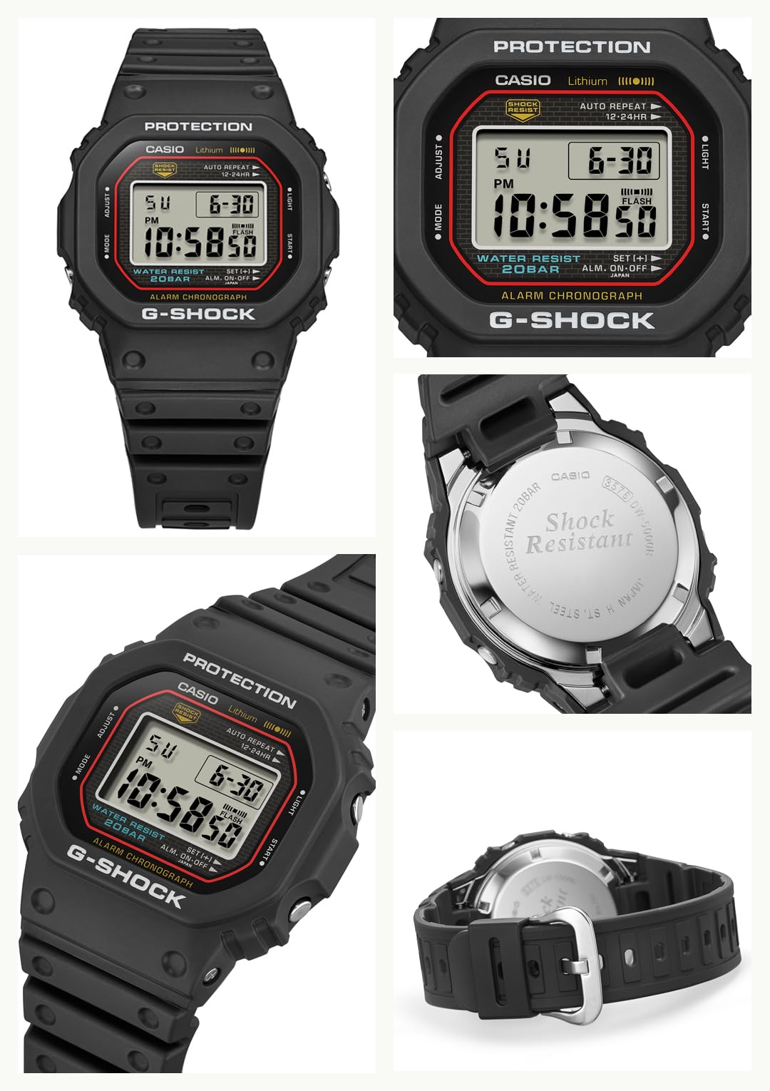 카시오 지샥 복각 DW-5000R-1AJF 손목시계 초대모델 이미지 2