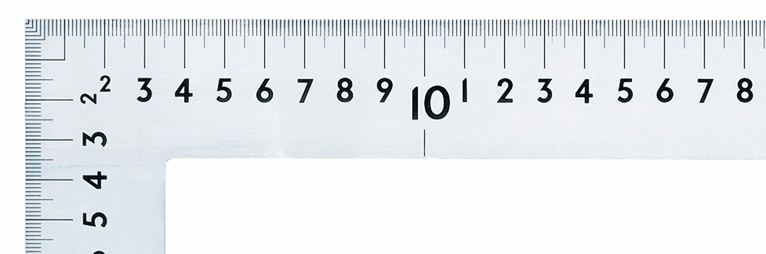 신와 대금 직각자 보급형 63400 1m 60cm 실버 표리동목 적색숫자 이미지 5
