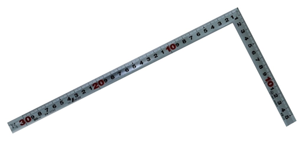 신와 직각자 각후 실버 30cm 직각자 JIS 10294 표리동목
