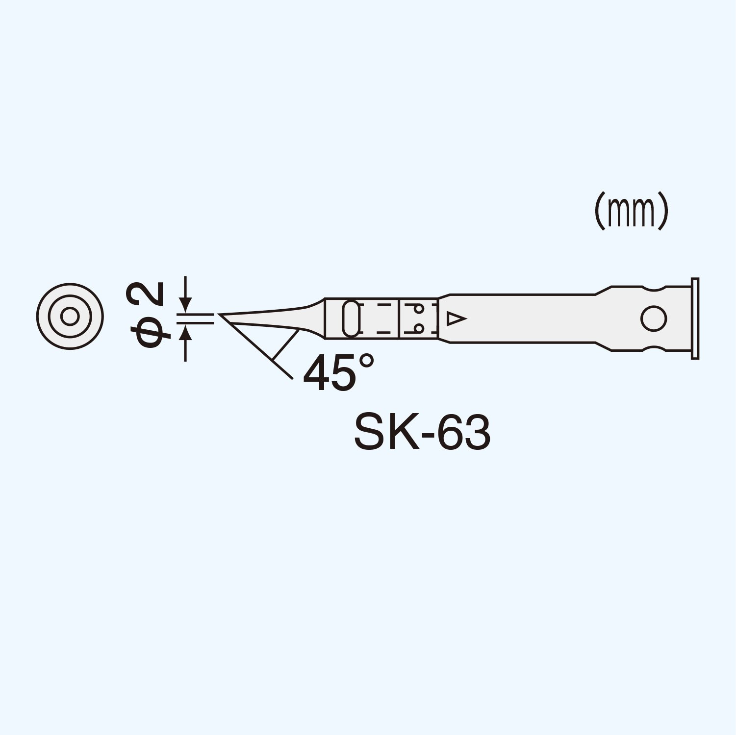엔지니어 SK-60 시리즈 SK-63 납땜 인두 팁 인두팁 Φ2mm 이미지 2