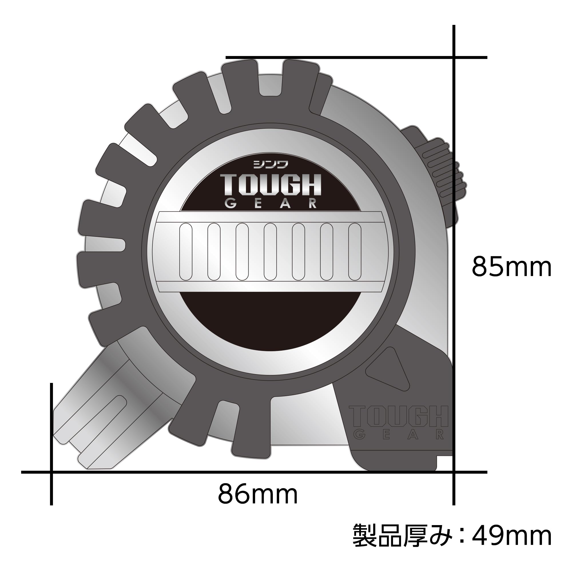 신와 타프기어 SD 80877 25mm 7.5m 줄자 이미지 6