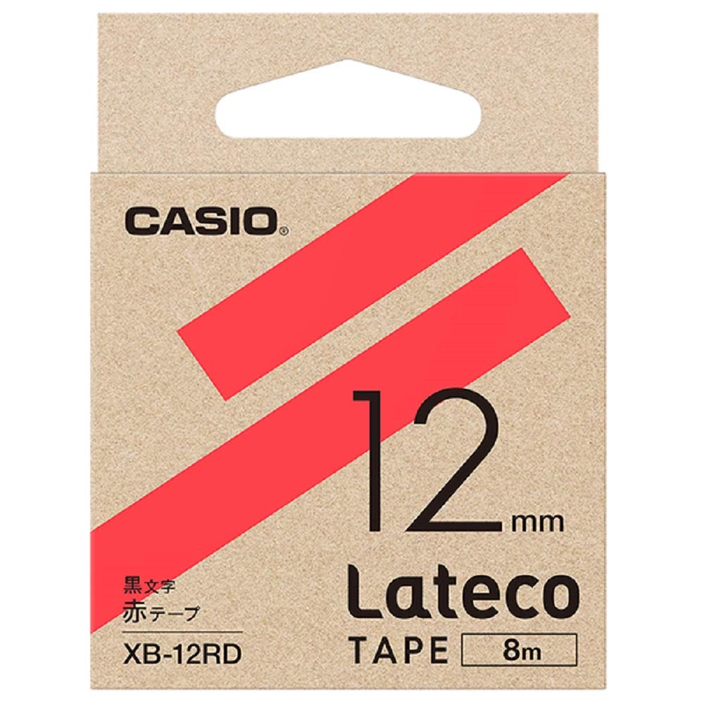 카시오 라테코 레드 12mm XB-12RD 라벨테이프