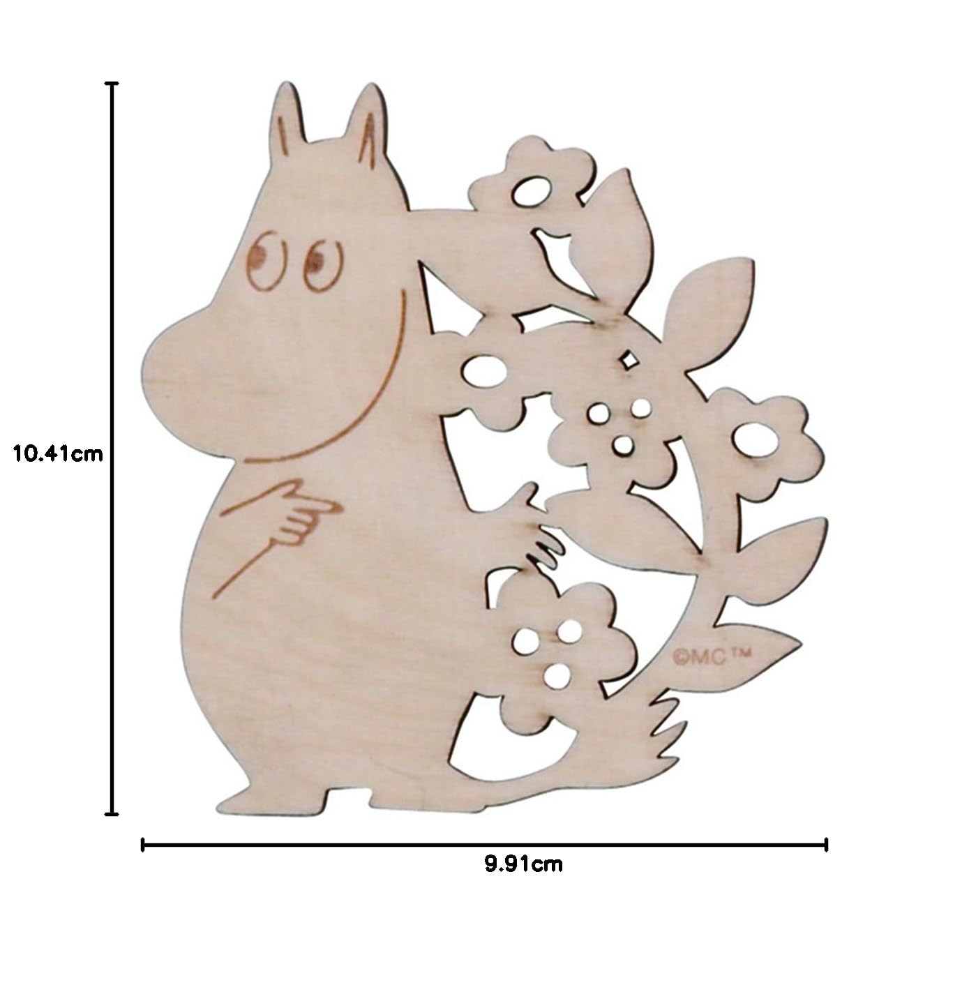 야마카 무민 플로릿 무민 MM961-346 우드 코스터 10.5cm 02.코스터 무민 이미지 2