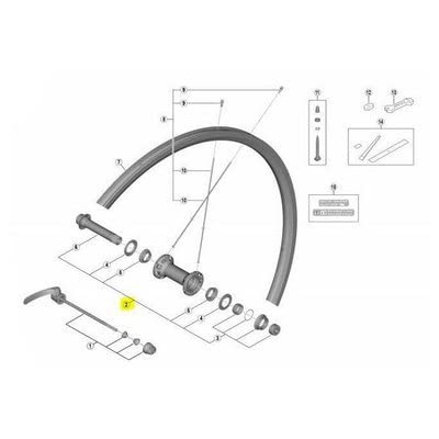 시마노 WH-RS700-C30-TL-F 허브 축 조립품