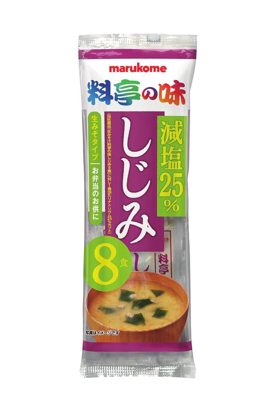 마루코메 료테이노아지 시지미 저염 8식 12봉지 즉석 된장국 저염 재첩 8식 (x 12)