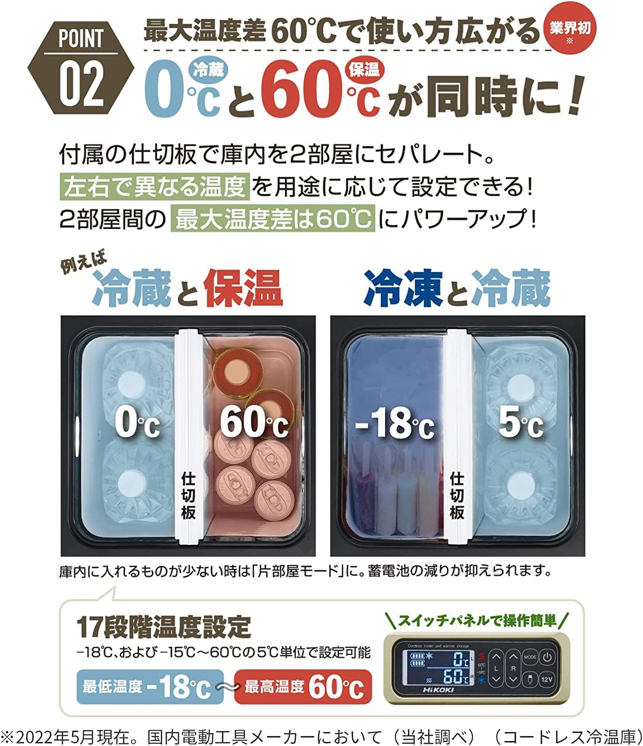하이코키 UL18DC WMGZ 충전식 냉온장고 팬 배터리 세트 이미지 4