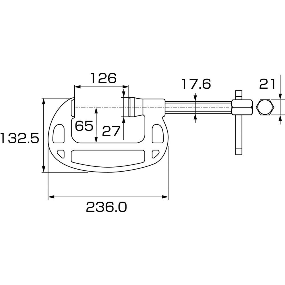 롭텍스 B125V 128mm 샤코만력 C형 클램프 이미지 5