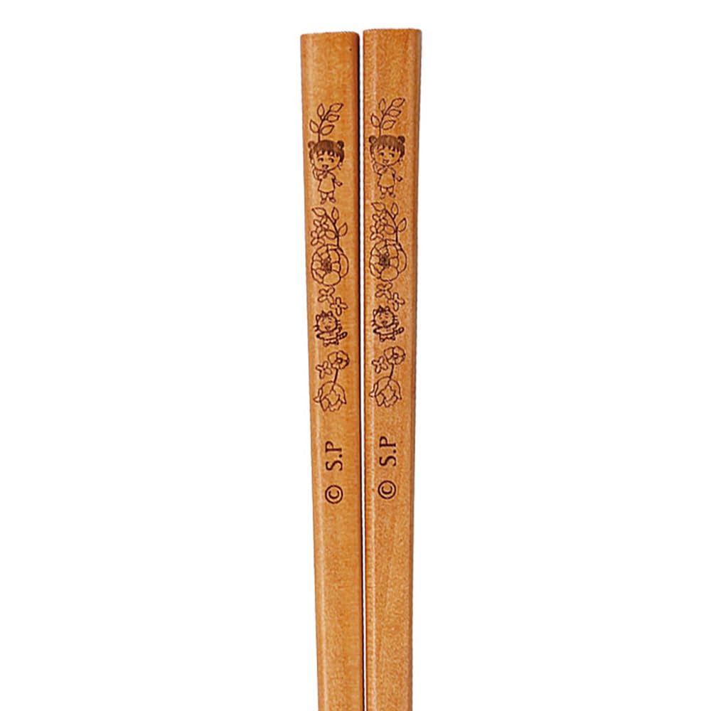 야마카 치비마루코짱 시노와즈리 CM61-840 23cm 명목젓가락 매화 브라운 이미지 2