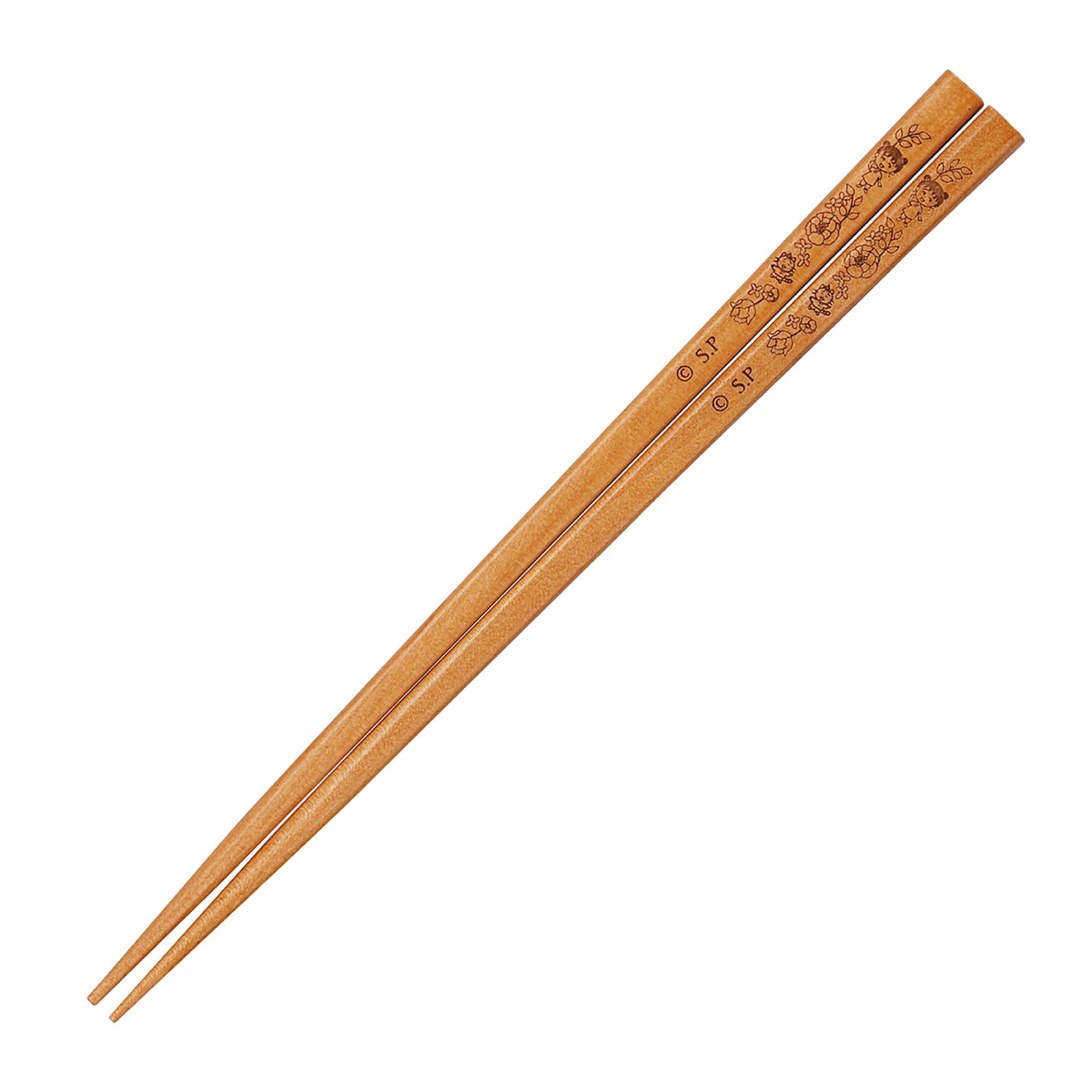 야마카 치비마루코짱 시노와즈리 CM61-840 23cm 명목젓가락 매화 브라운