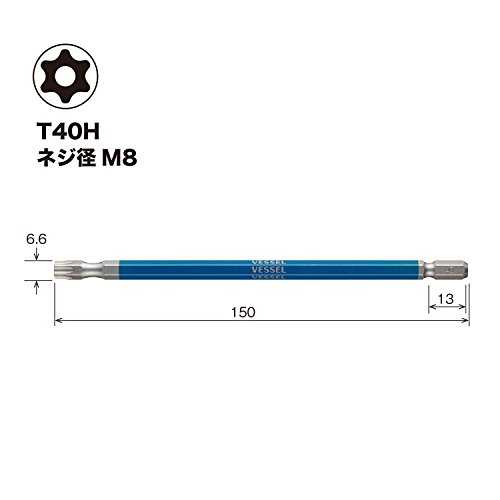 베셀 고사이 토르크스 비트 T40H 150mm 롱타입 GSVT40LH 이미지 2