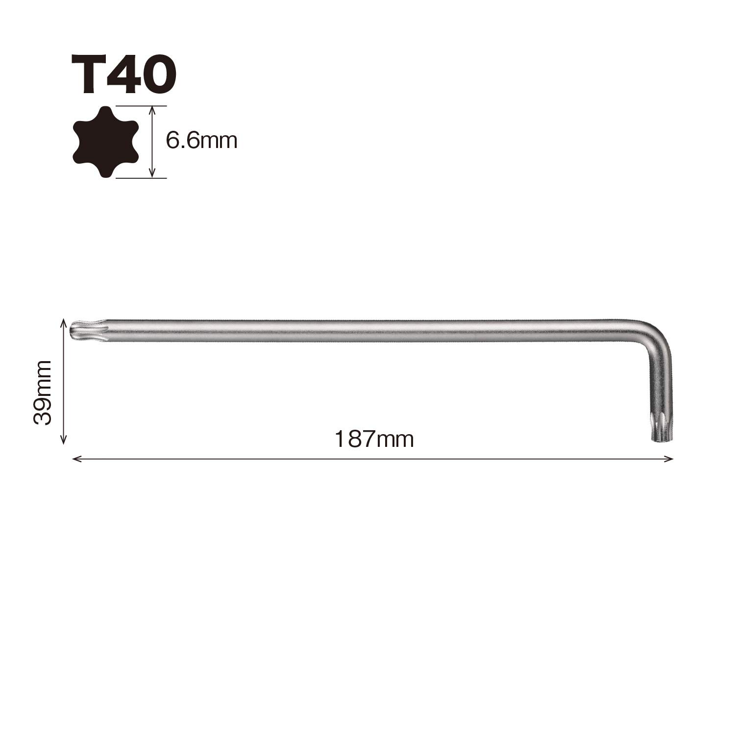 베셀 8500BTX T40 L형 별렌치 볼포인트 이미지 2