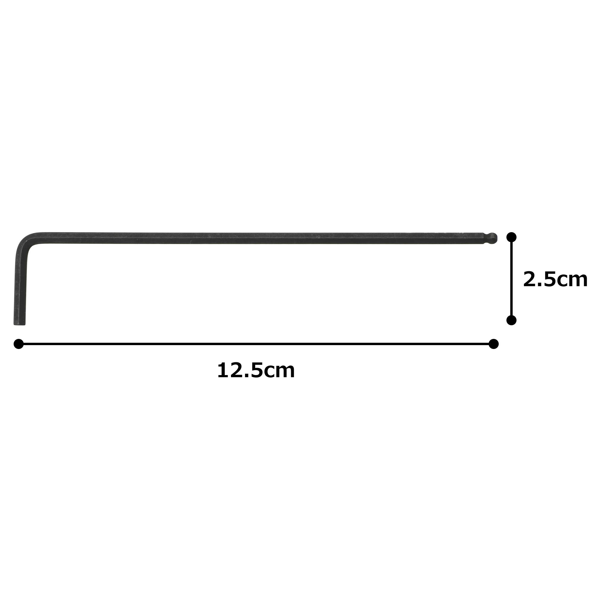 토네 롱 볼포인트 L형 렌치 BPL-03 3mm 육각렌치 이미지 3